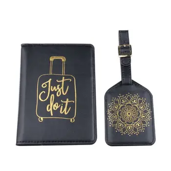 

Travel Passport Cover Holder Case Organizer Luggage Tags PU Suitcase Tag L9BE
