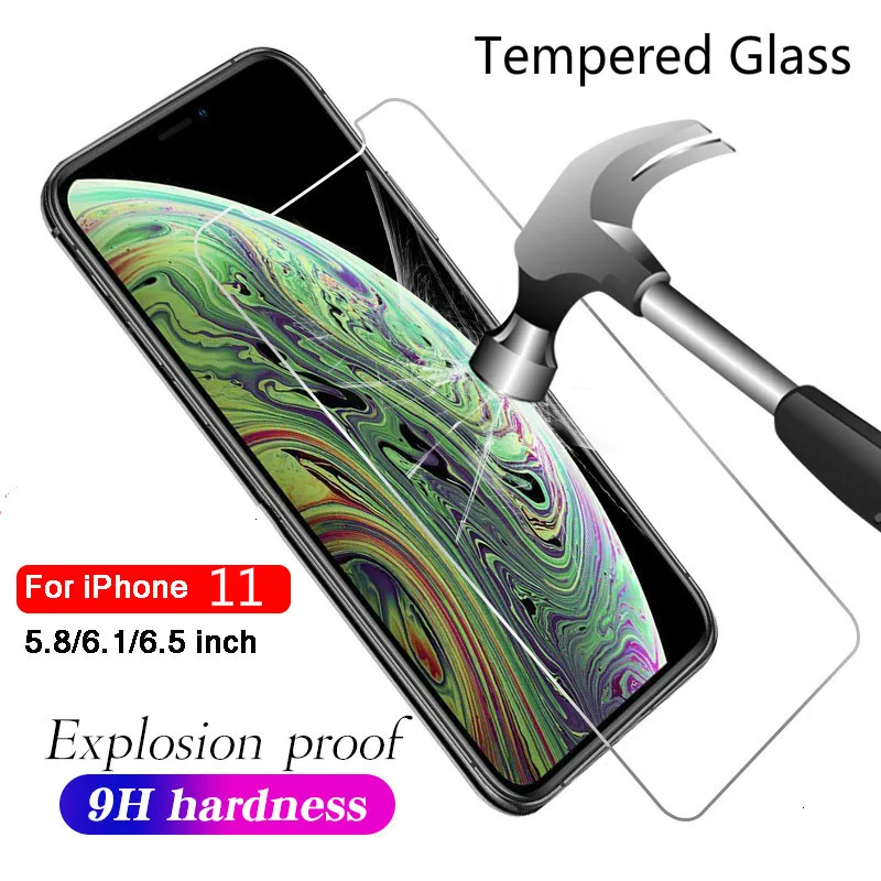 Стекло 9H для iPhone 11 Pro Max защита экрана закаленное стекло Защитное iPhone11 прочная