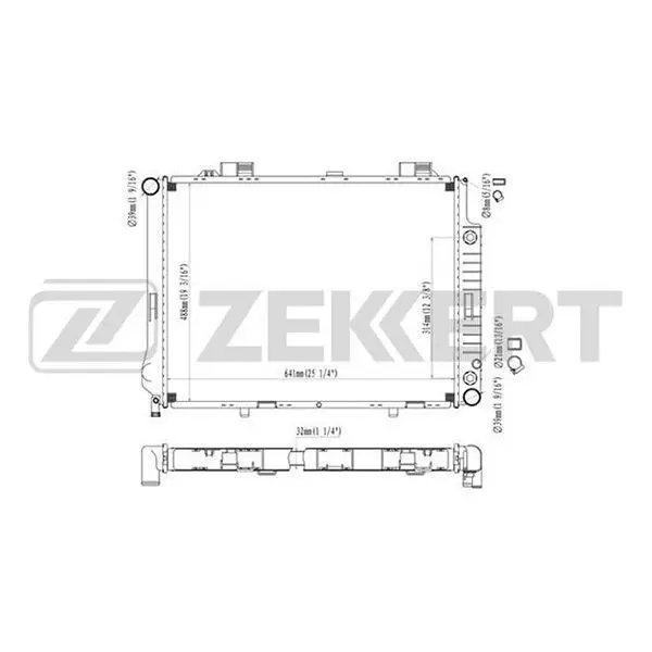 Радиатор охл. дв. MB E-Class(210) 95 ZEKKERT mk-1069