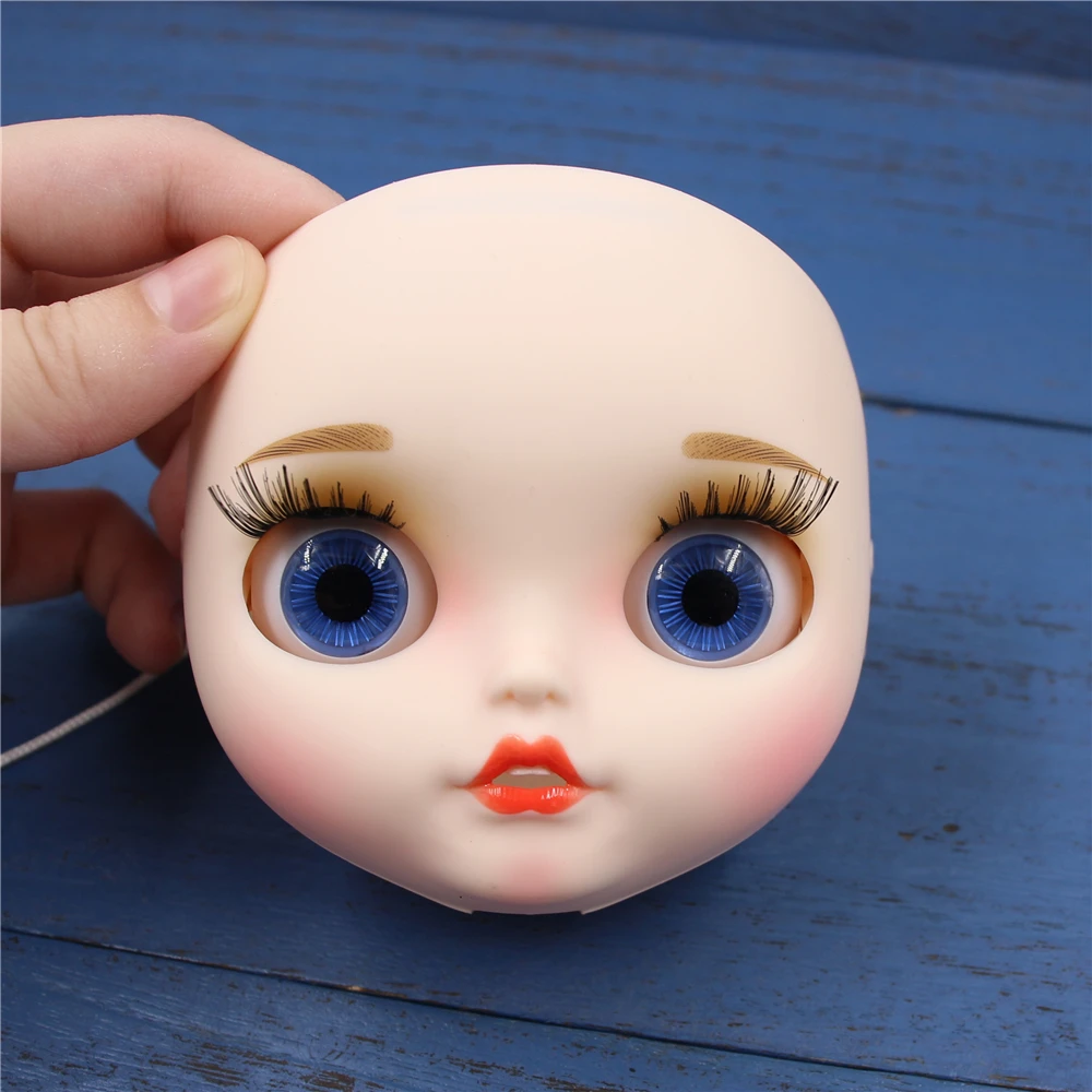 Neo Blythe Doll Matte Faceplate with Makeup, Mouth & White Skin 11