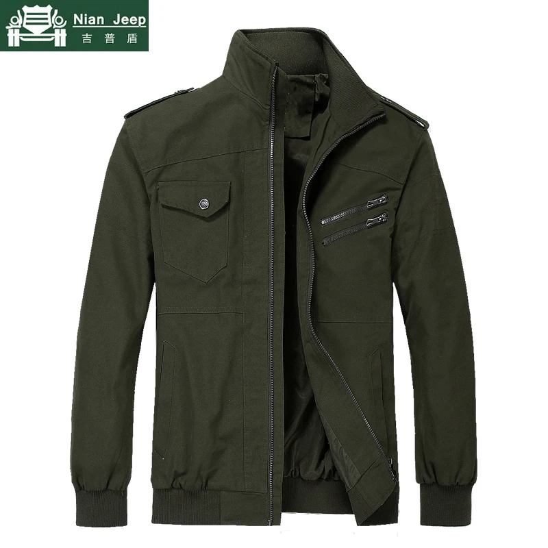 

New Oblique Zipper Military Jacket Men Spring Autumn Cotton Mens Jackets Multi-pocket Men Bomber Jacket Male Euro Size S-3XL
