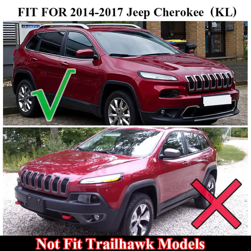Подходит для Jeep Cherokee- хромированная Задняя Нижняя крышка бампера защитная накладка 1 шт