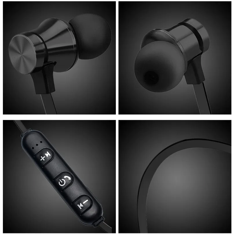 Магнитные беспроводные bluetooth наушники вкладыши гарнитура для телефона с шейным