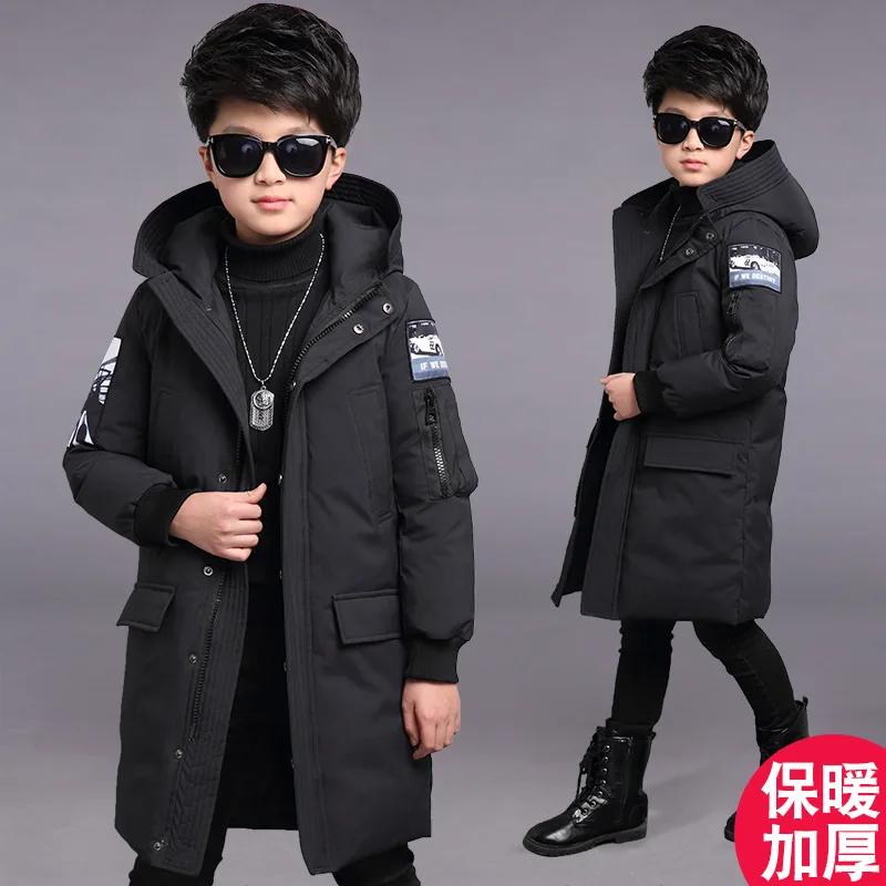 

BOY'S Winter Cotton-padded Clothes 2019 New Style Coat Big Boy Korean-style Children Winter Thick Cotton-padded Clothes-