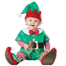 Детская одежда для маленьких мальчиков и девочек вечерние футболки Рождественский костюм эльфа Рождественский костюм Санта Клауса для костюмированной вечеринки новогодний костюм
