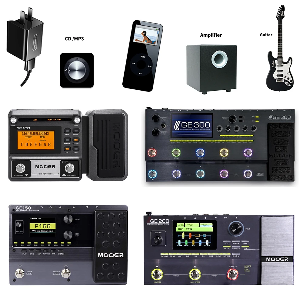 Mooer Pedal de Múltiples Efectos, instrumentos de música, estación de bucle, guitarras