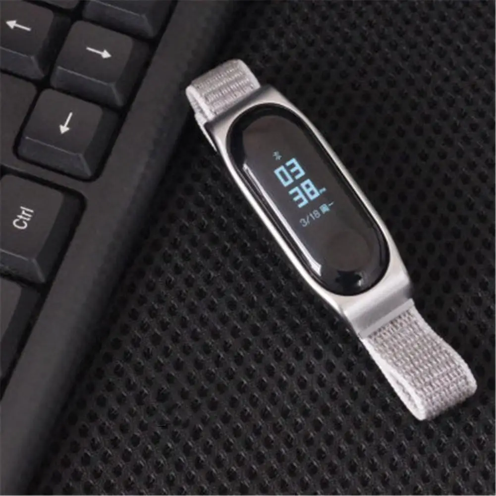 MeterMall легкий дышащий материал, быстро сохнет, без ворса для mi band 3 нейлоновый браслет Сталь циферблат для mi Группа 4 модный браслет