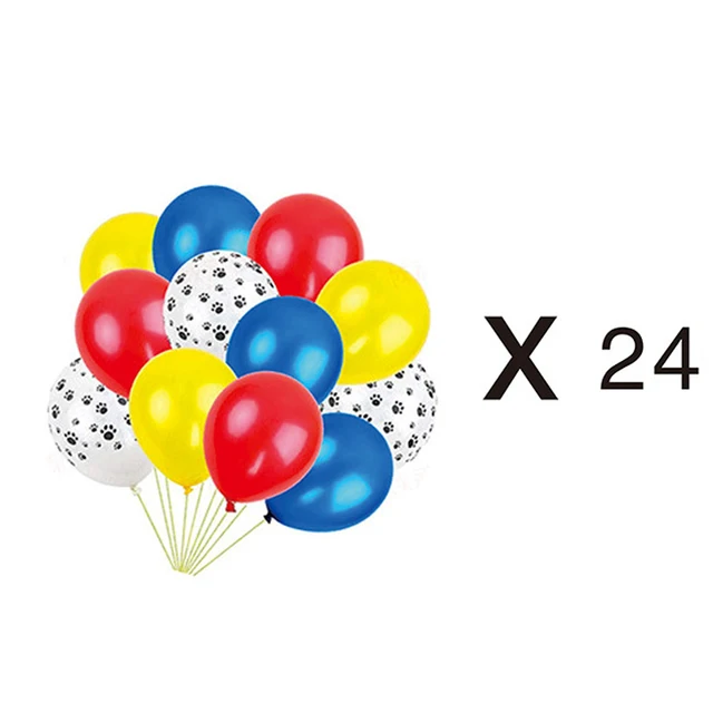 Paw Patrol Birthday Party Balloons Toy Birthday Banner For Kids Boys Girls Party Decoration Paper Cup Plate Tableware Supplies 24PCS Balloon