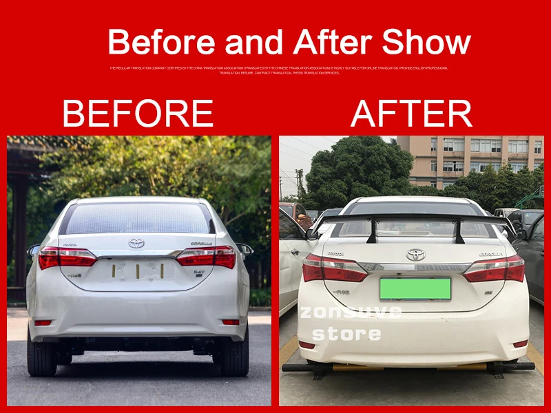 Использовать для toyota corolla спойлер 15 16 17 18 19 лет ABS пластик Материал заднее декоративное крыло EX стиль GT Спортивные Аксессуары