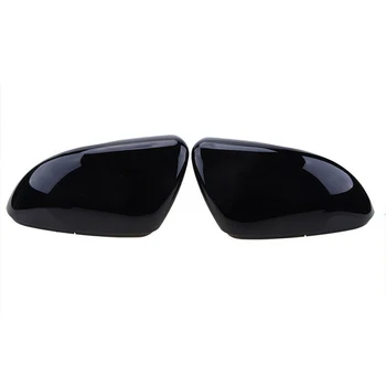 

2pcs Rearview Mirror Cover Car Gloss Black Decal ABS Plastic 5K0857537