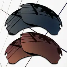 E.O.S 2 пары черный и коричневый поляризованные Сменные линзы для солнцезащитных очков Оукли Flak Dart OO9364