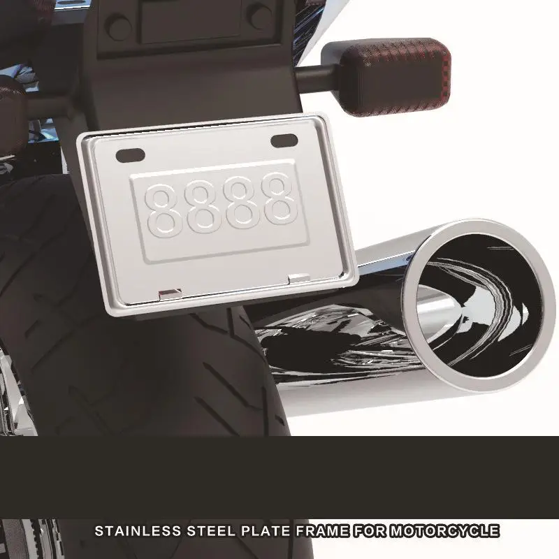 

2 Pcs Front & Rear Motorcycle Registration Plate Holder Bracket Plate Frame License Plate Frame Accessories for Motorcycle