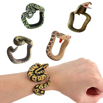 

Simulation Snake Novelty Toys Scary Rattlesnake Cobra Bracelet Fake Snake Horror Funny Birthday Party Toy Joke Prank Gift