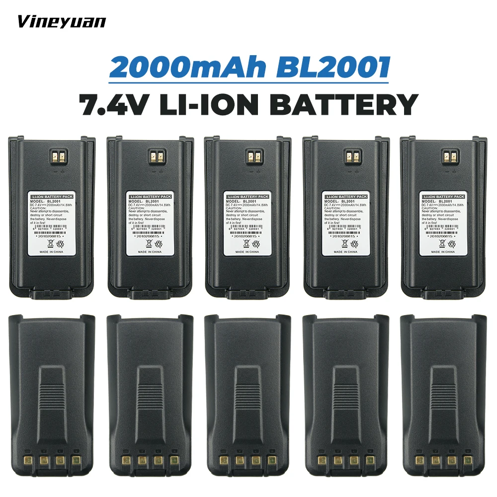 10X сменный литий-ионный аккумулятор для HYT BL2001 TC610 TC620 BLI-BL2001 двухстороннее радио |