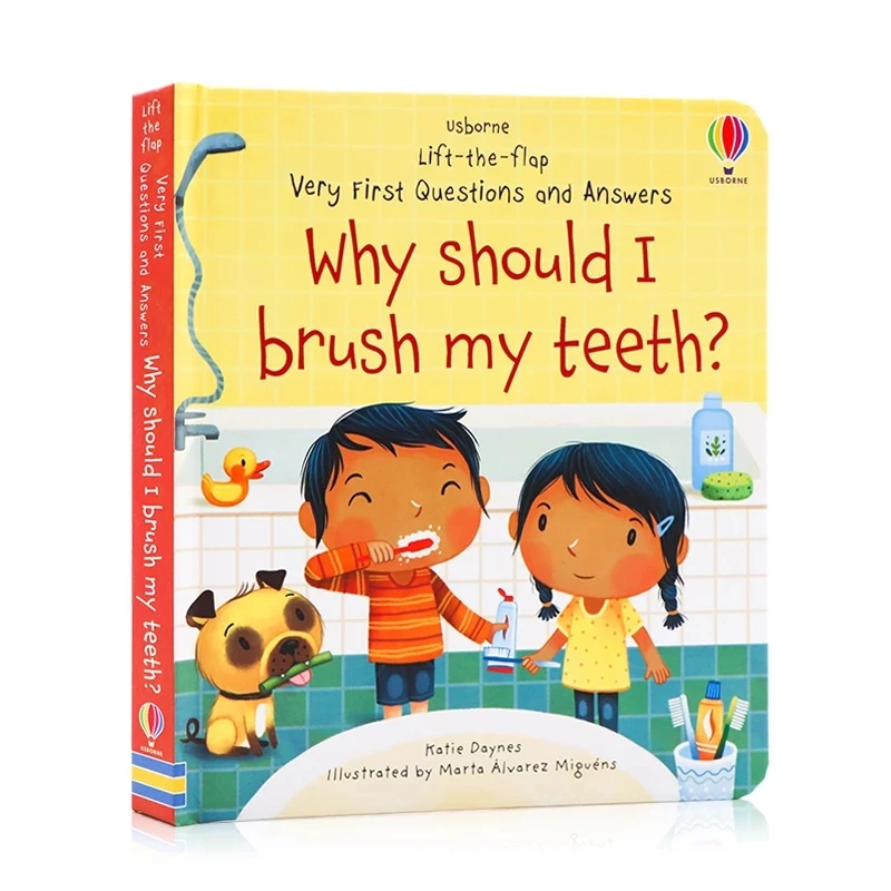

Usborne Very First Questions and Answers Why Should I Brush My Teeth In English 3D Picture Reading Books for Baby Kids