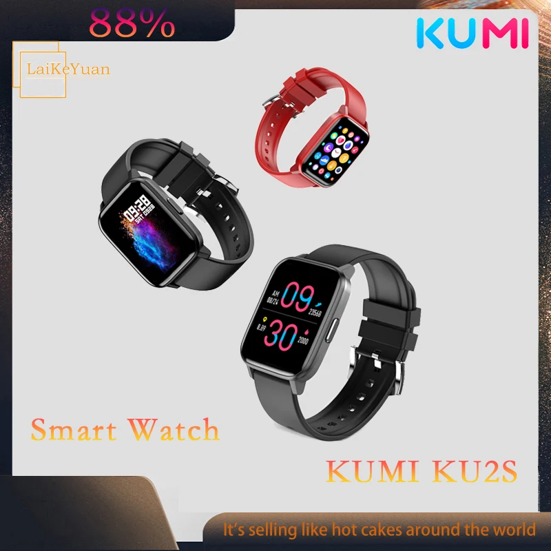 

Умные часы Kumi Ku2s, 1,69 дюйма, цветной Hd-экран, мужские спортивные часы, Bluetooth 5,0, мониторинг здоровья, Ip68, водонепроницаемые