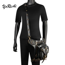 

Steampunk Bags Unisex Motorcycle Waist Belt Fanny Pack Multifunction Drop Leg Packs Punk Moto&Biker Thigh Women Crossbody Bag