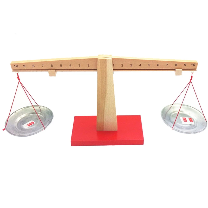 Aktudy Kids Children Wood DIY Balance Scale Weigh Kit Model Science