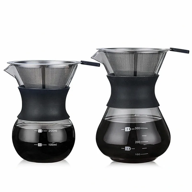 Coffee Percolators Coffee Maker with 304 Stainless Steel Strainer 200ml