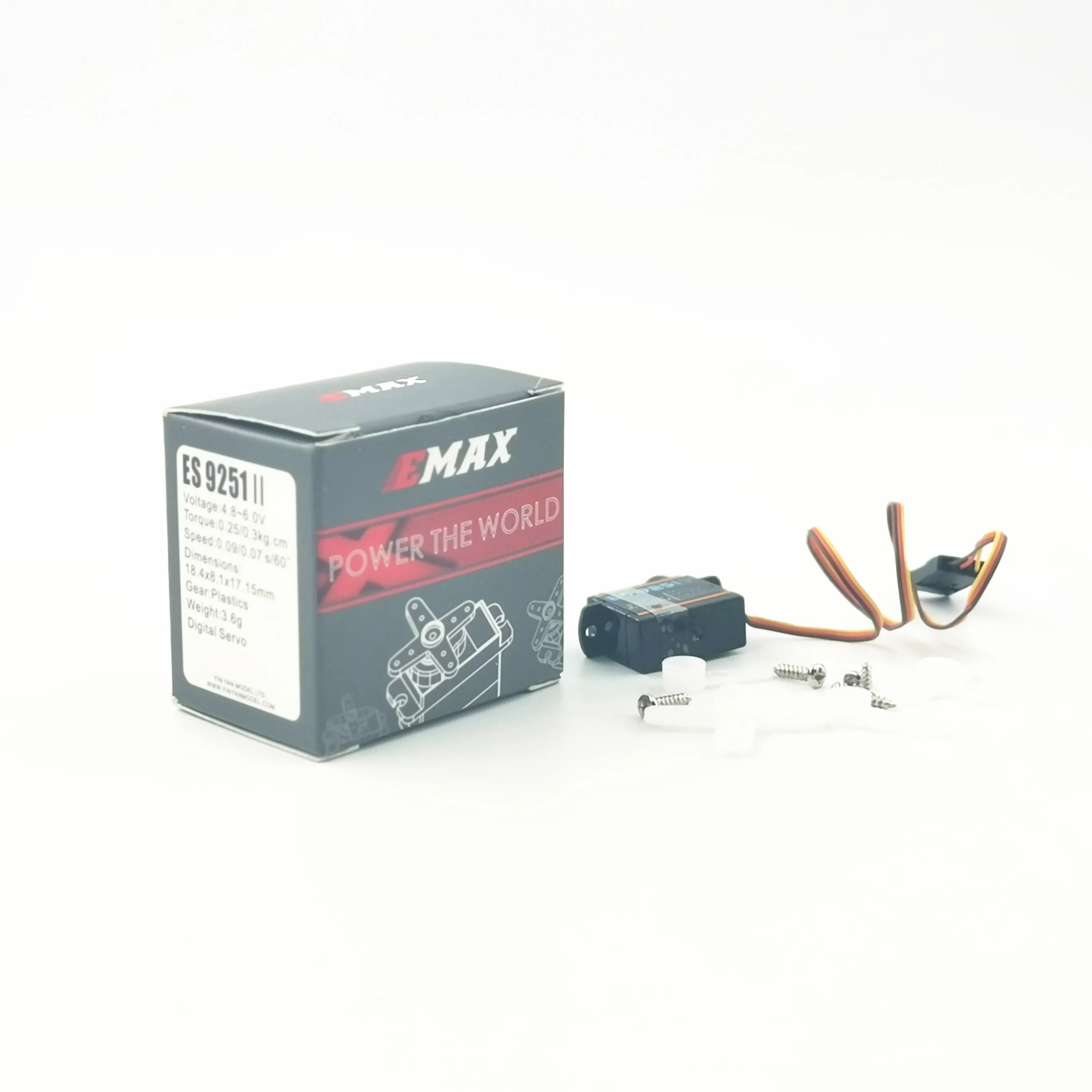 EMAX ES9251 II цифровой сервопривод с фиксированным крылом микро для радиоуправляемой