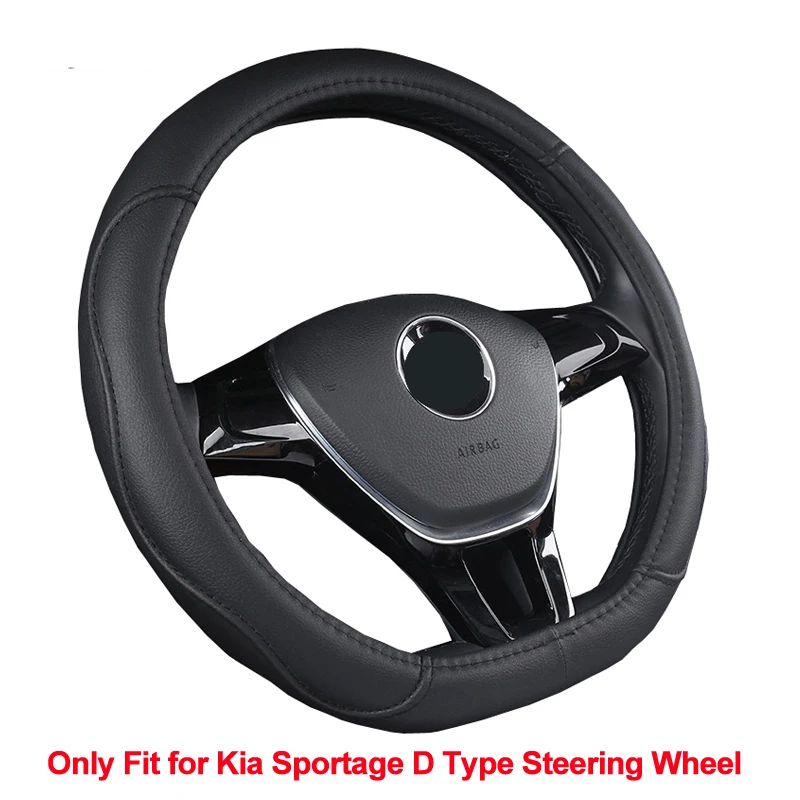 HuiER крышка рулевого колеса автомобиля Brain on funda volante из искусственной кожи для Kia Sportage D Тип рулевого колеса