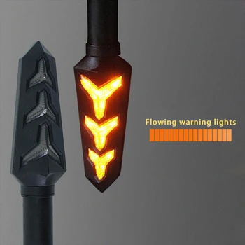 

2pcs Waterproof LED Turn Signal Light Flowing Turn Signal Flasher Blinker Motorcycle Turn Signal Light Stop Signal Brake Light
