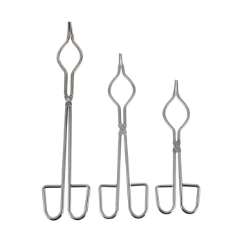 

3PCS Laboratory Flask Clamp Exquisite Useful Portable Hard Durable Practical Ceramic Clamp Crucible Clamp Flask Clamp