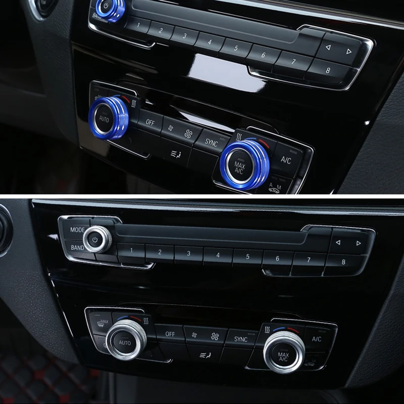 

For BMW 1 2 3 3GT 4 Serie New X1 Air Condition Knob Audio Volume Control Button Circle Decoration Trim Ring Cover