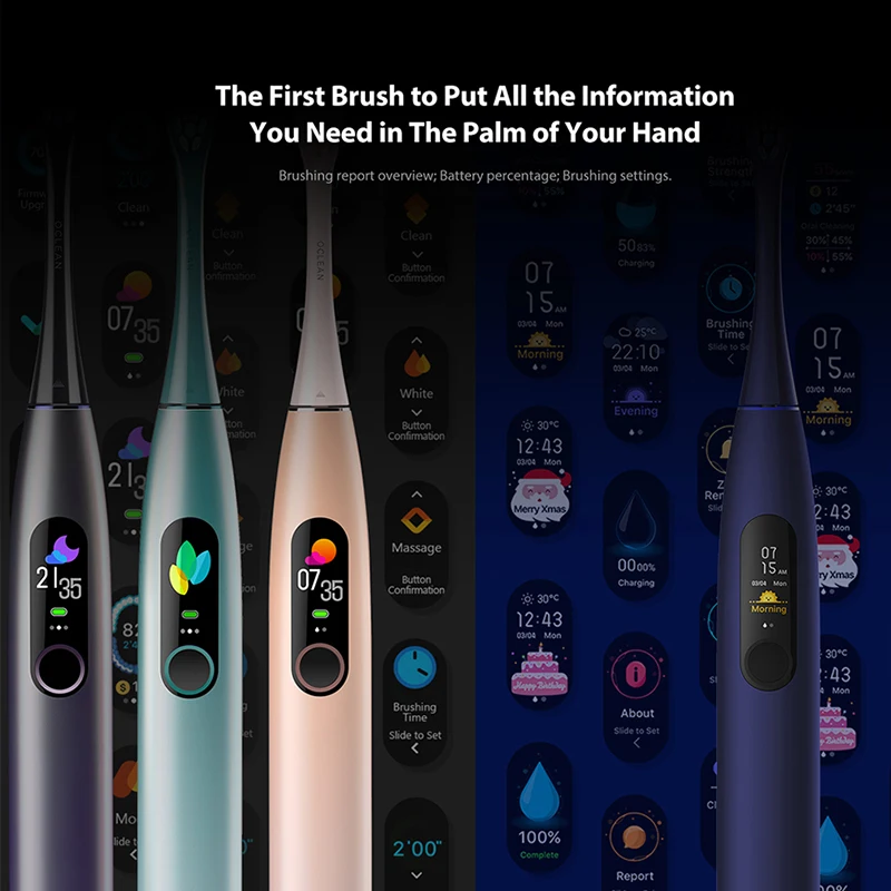 Global Version Oclean X Pro Sonic Electric Toothbrush Adult IPX7 Ultrasonic automatic Fast Charger Tooth Brush With Touch Screen Global Version Oclean X Pro Sonic Electric Toothbrush Adult IPX7 Ultrasonic automatic Fast Charger Tooth Brush With Touch Screen
