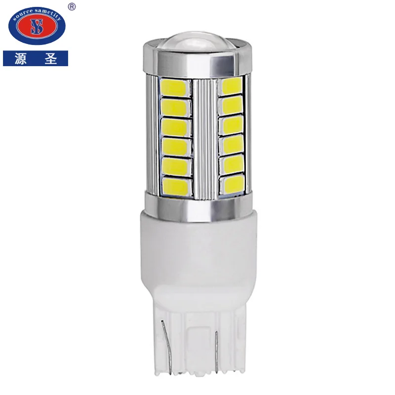 Юаньшенг T20 W21/5 Вт 1156 1157 7443 7440 W21W 5630 33SMD светодиодный автомобильный тормоз светильник Белого красного и желтого цвета DC 12V 800LM фонари заднего хода лампы