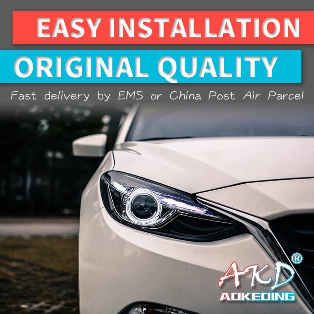AKD тюнинг Автомобильная фара для Mazda 3 mazda3 Axela 2014 2016 светодиодные фары DRL ходовые