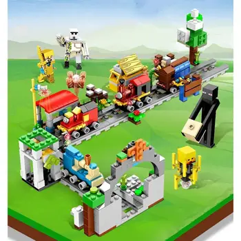 

631pcs/pack Blocks Toys Train Combination Scene Assembled Early Education Building Blocks Train Toys Children's Educational Toys