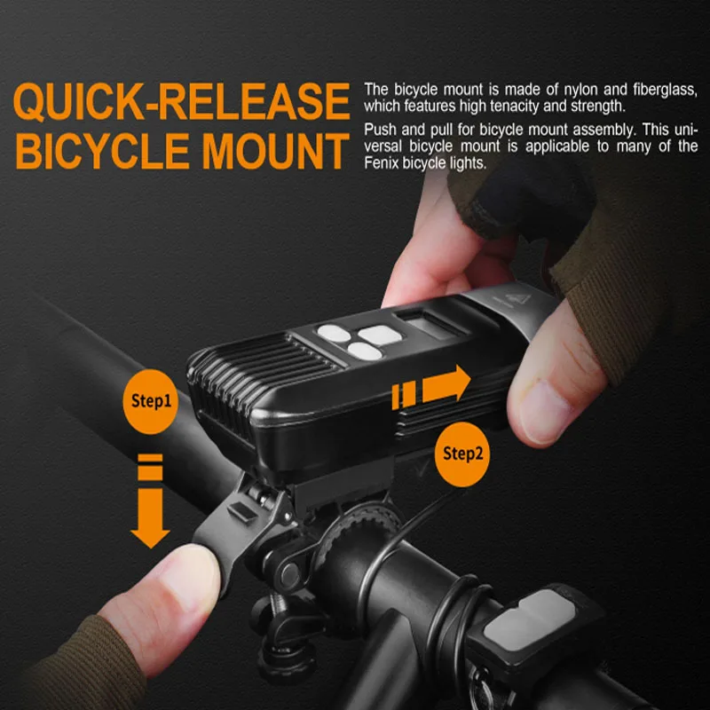  1800 Lumens Fenix BC35R Cree XHP50 Neutral White LED All-round USB Rechargeable Bicycle Light with  - 4000156593395