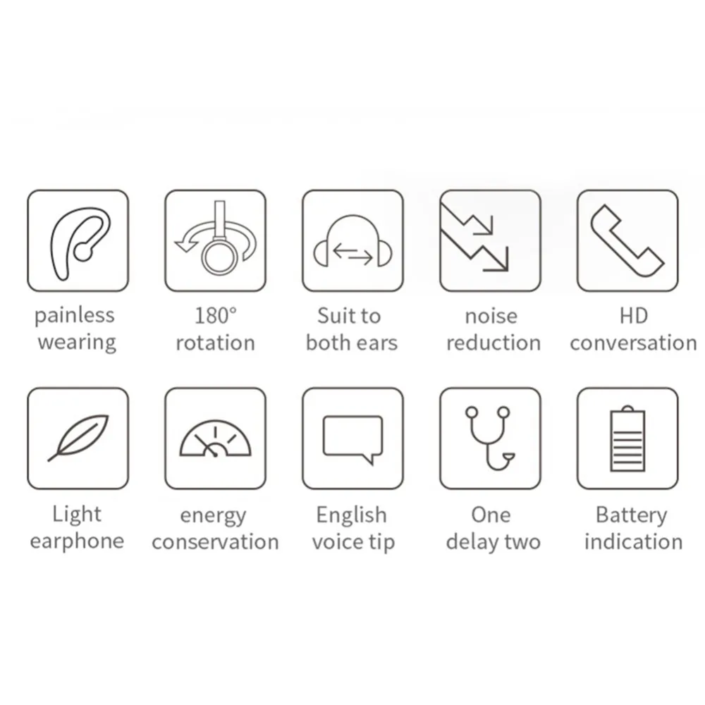 Bluetooth-гарнитура, беспроводная, бизнес, Bluetooth 5,0, шумоподавление, наушник, беспроводные, в ухо, ультралегкие наушники, свободные руки