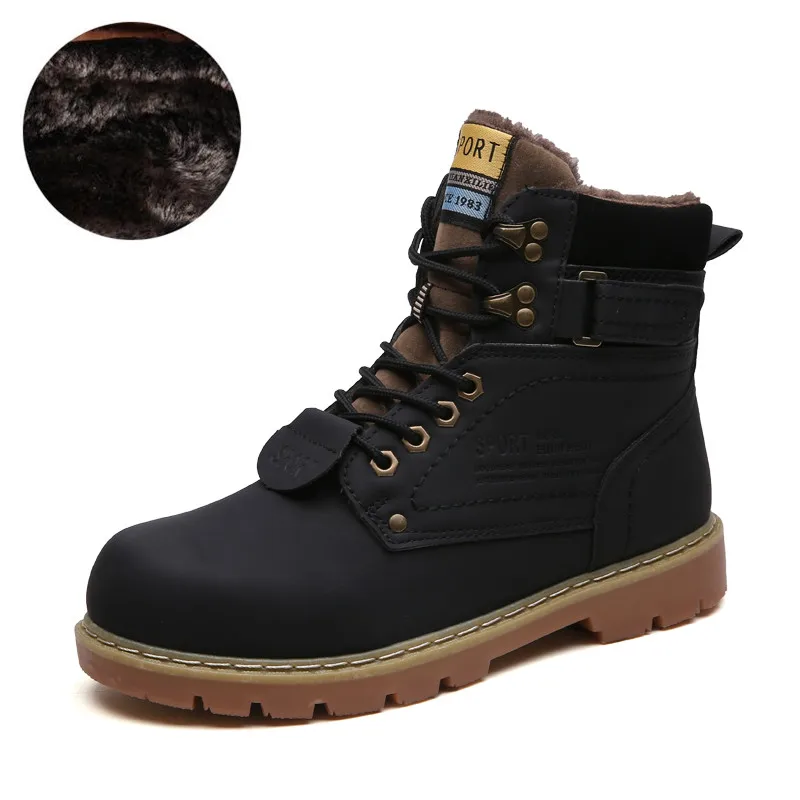 DM68 Mens designer shoes Warm Winter Men Boots Genuine Leather Ankle Boots Men Winter Work Shoes Men Military Fur Snow Boots DM68 Mens designer shoes Warm Winter Men Boots Genuine Leather Ankle Boots Men Winter Work Shoes Men Military Fur Snow Boots