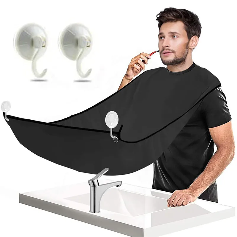 

Beard Catcher Cape Bib Mirror Suction Cup Male Apron Hair Shaving Apron Bathroom Beard Catcher Care Clean Hair Holder Creative