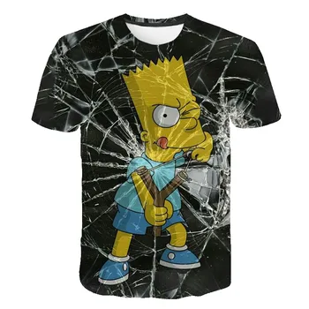 

2020 new Simpson T-shirt 3d Anime T Shirts Funny T Shirts Chinese Printed kids Tee boys Clothing Sexy Tops Hip Hop
