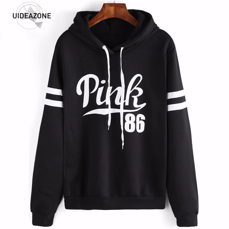 WA03189 RAISEVERN, осенняя женская розовая толстовка с буквенным принтом Sudadera Mujer, Женская толстовка с капюшоном, Женский пуловер с длинным рукавом, толстовка, женские топы - Цвет: WA03189
