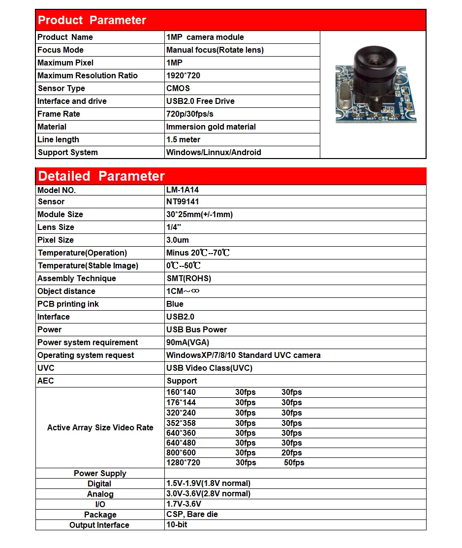 LM-1A14 specification