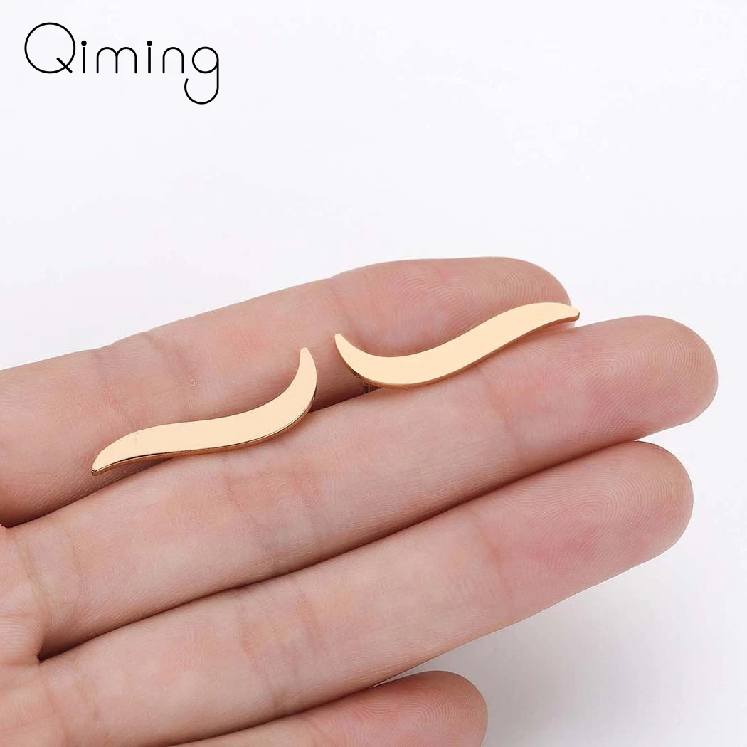 

Eyebrow Shaped Stud Earrings Women Geometric Bar Ear Climber Piercing Simple Earring Party Minimalist Jewelry Birthday Gift
