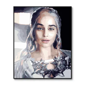 

Emilia Clarke Poster Movies Canvas Printing The TV Play Poster Wall Art Canvas Daenerys acrylic paint by numbers kits for adults