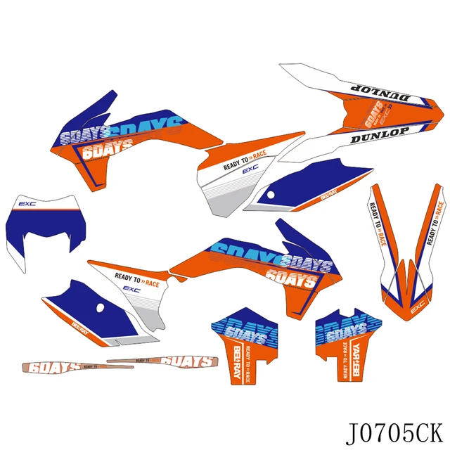 Adesivos com nome personalizado para ktm exc strass 125 250 300 350 450 2014 2015 1