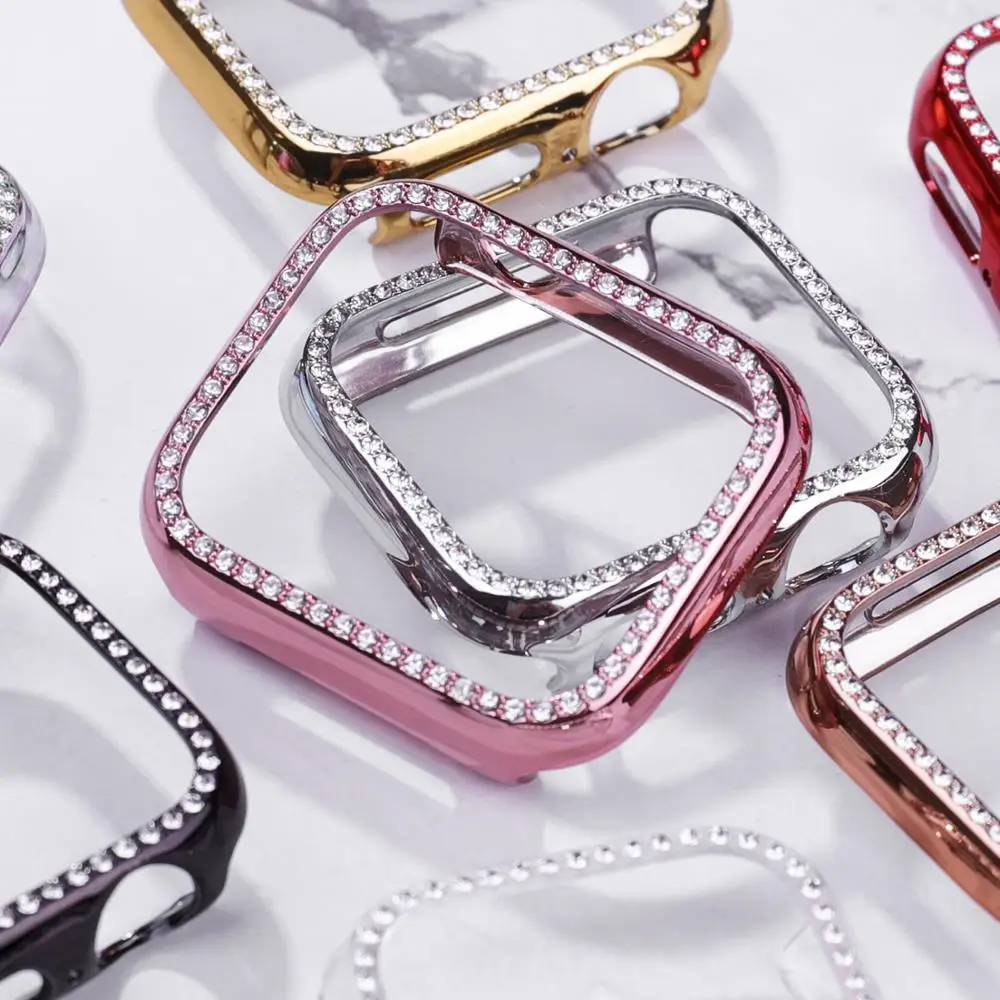 Protective-Case Bracelet-Accessories Bumper Cover-Series Apple Watch Diamond 38MM 42MM