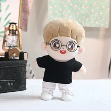 15 см 20 см плюшевая Одежда для кукол наряд Однотонная футболка Kpop EXO BLACKPINK кукольные аксессуары для мягких кукол