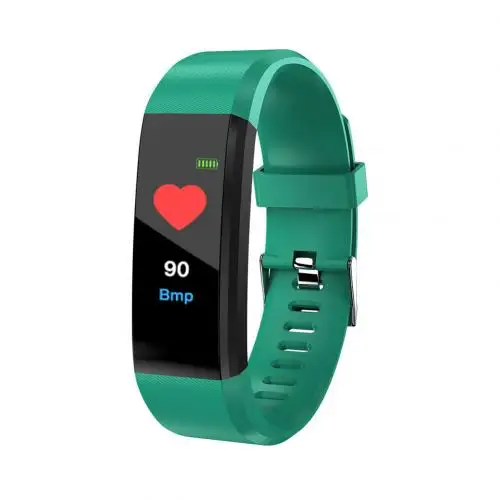 Крови Давление кислорода сердечного ритма, Смарт-часы для фитнеса спортивный браслет - Цвет: Зеленый