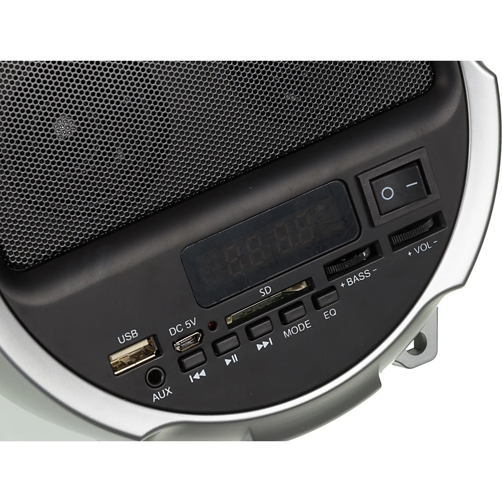 Колонка порт. Ginzzu GM-886B черный 18W 2.0 BT/3.5Jack/USB 3000mAh