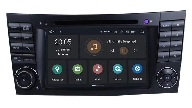 Clearance Android 9.0 Octa Cores Car DVD For Mercedes Benz E-Class/W211 E200 E220 E240 E350 E280 E300 With 3G/4G WIFI Radio GPS Carplay 11