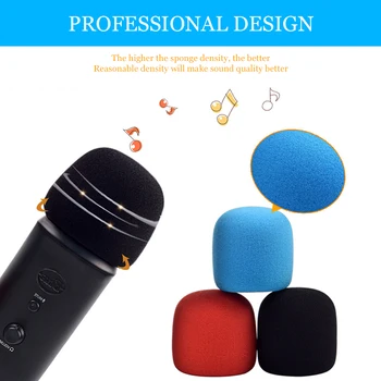 

1PC Dustproof Windproof Microphone Foam Cover Headset Foam Sponge Windscreen Mic Cover Black Soft For Blue Yeti/ Yeti Pro
