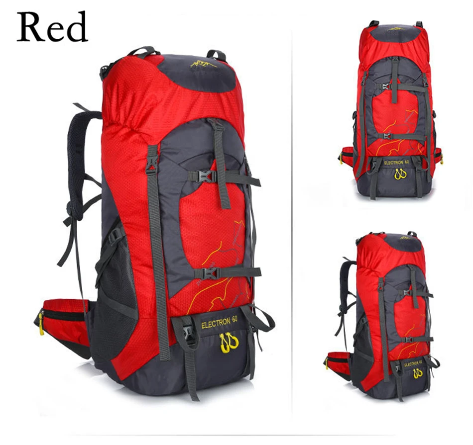 Hot 60L Outdoor Backpack Men Women Camping Hiking Sport Bag Waterproof Mountaining Trekking Climbing Cycling Travel Bag Rucksack