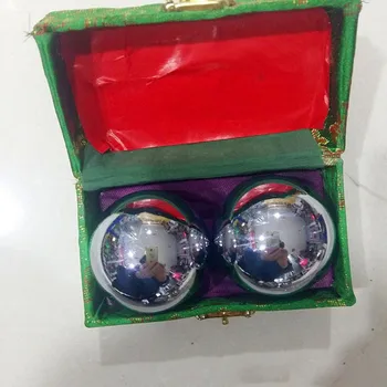 

2pcs Fitness Handball Electroplating Metal Message Baoding Ball Elderly Stress Relaxation Supplies